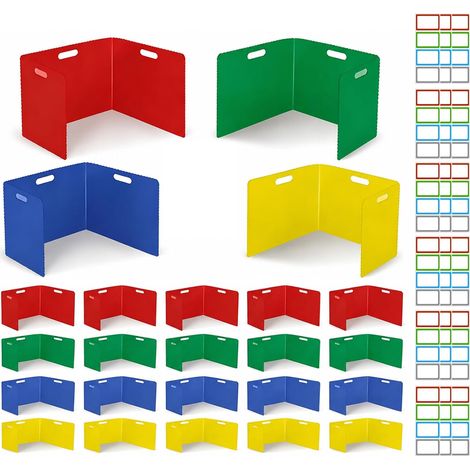 Séparateur de Bureau, 43x33x30cm Separateur Bureau, Brise-vue Portable, Séparation de Bureau Pliable, pour L'école, Le Bureau, La Bibliothèque (1/5)