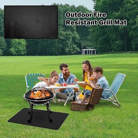Tapis de sol pliables et résistants à l'huile pour barbecue A (1/5)
