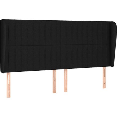 Maison Exclusive - Kopfteil mit Ohren Schwarz 183x23x118/128 cm S (1/5)