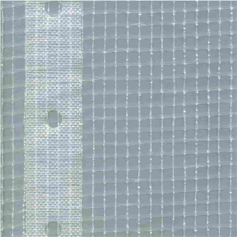 Bâche échafaudage 4,10 x 20 m, 200 g/m², Weiss/Transluzent, Filet échafaudage, Protection chantier