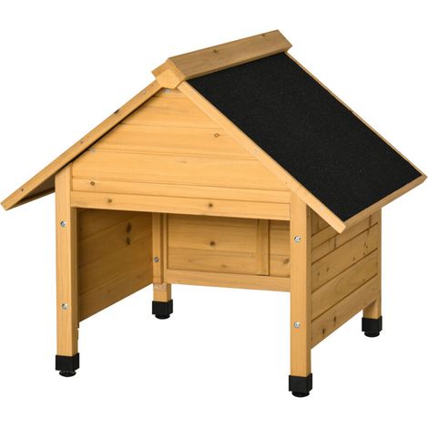 Abri de Jardin pour Robot Tondeuse Garage Carport Protection Solaire & Pluie Jaune 75x76x70 cm