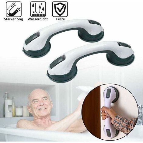 Barre de maintien,2 x poignée de bain poignée de douche barre d'appui de bain poignée d'aspiration ventouse salle de bain (1/4)