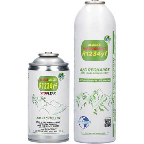 Refrigerantes Alaska Refrigerante de reemplazo R1234yf para vehículos + sellador de fugas