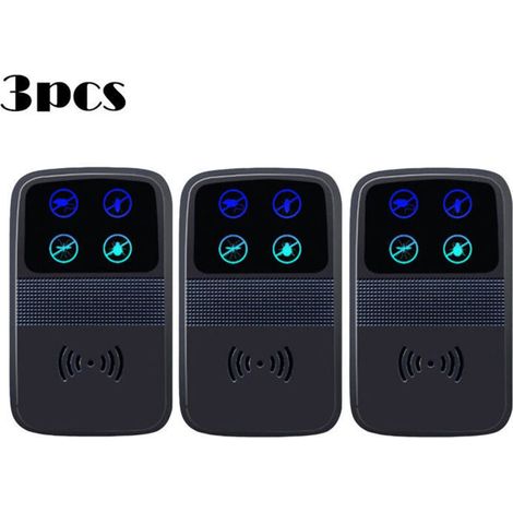 Répulsif à souris à ultrasons. piège à souris électronique intelligent. couverture à 360°. indicateur LED. répulsif à souris multifonction. adapté à la maison/garage/entrepôt. (noir) (1/5)