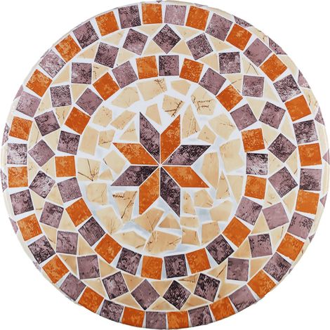 Nappe de jardin avec élastique pour table ronde, mosaïque, Ø 85-105 cm (1/4)