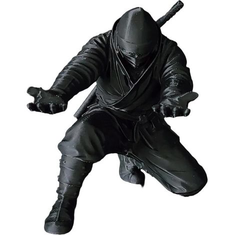 Stiftehalter für den Schreibtisch 3D-gedruckte Tischdekoration in Form eines knienden Ninjas Stifteablage und Schreibtischorganizer für Büro (1/5)