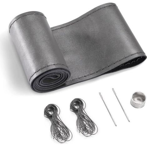 Housse De Volant - Cuir Véritable - Pour Volants Ronds Et D - 37 À 39 Cm - Gris (1/5)