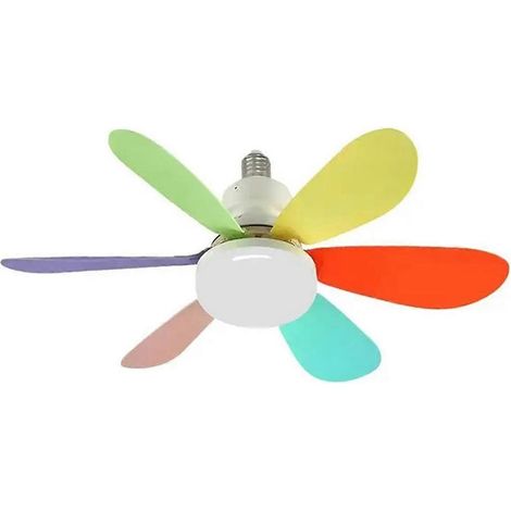 Ventilateurs de plafond avec éclairage, douille E27/26, à vis, multicolores, B-- (1/5)