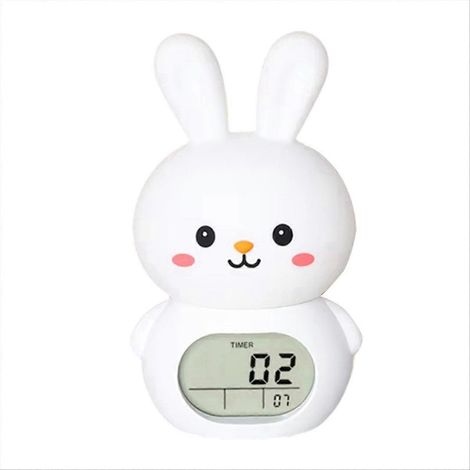 Réveil veilleuse rechargeable en forme mignonne, avec fonction musicale et plusieurs couleurs pour créer une ambiance apaisante. (1/5)