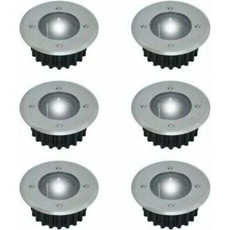 Einbau-LED-Solarstrahler – 6er-Pack – Rund – Durchmesser 85 mm – Für den Außenbereich (1/5)