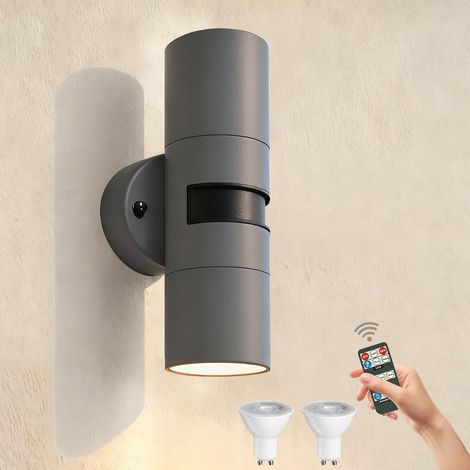 Lampe Exterieur Detecteur de Mouvement Réglable, Anthracite (1/5)