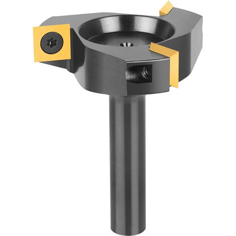 Surface Milling Cutter 12 mm Shank Diameter Wood Cutter with 3 Inserts 60 mm Diameter Cutting CNC Planing with ATS Coating Wood Router Bit (1/5)
