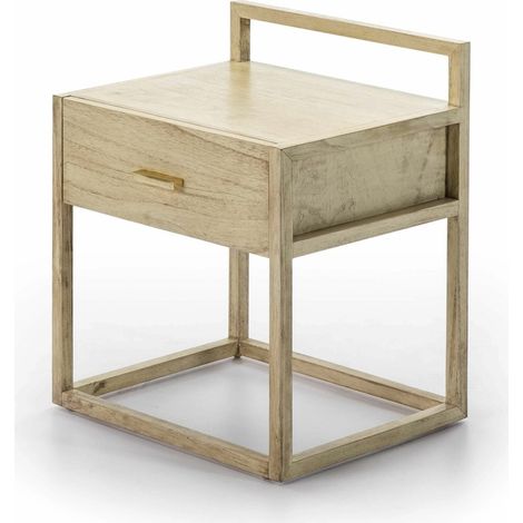 Table de chevet aribe - Beige, blanc (1/4)