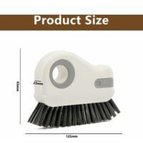 Rainure Nettoyage Brosse Fenêtre Brosses - 2 en 1 Multifonction Rainure Rail Rapide Nettoyage Outil pour Nettoyer Les fenêtres pour Salle de Bain de Cuisine Coins Espaces（gris）