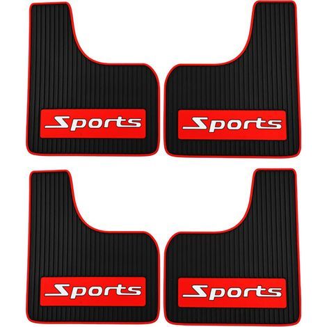 Convient aux véhicules tout-terrain, SUV et berlines, garde-boue universels avec logo « Sports », garde-boue en caoutchouc souple, modification de voiture, style universel sportif [lot de 2]