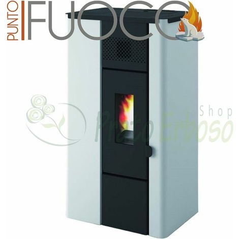 Noa - Stufa a pellet da 6.3 Kw bianca