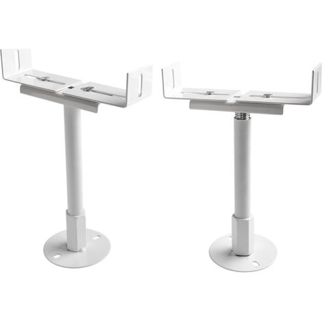 Paire de supports de radiateur en aluminium – Pieds tubulaires pour radiateur – Support de radiateur réglable en hauteur pour support vertical (réglable 16–21 cm)