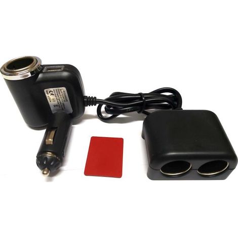 Sdoppiatore presa accendisigari Auto Camper Camion USB Duo 3+1 12/24V doppiatore (1/5)