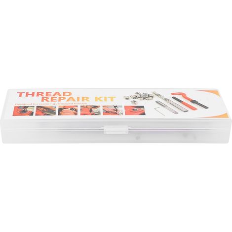 Kit de réparation de filetage M3, 25 pièces, avec boîte à outils en plastique transparent pour outils d'usinage (1/5)