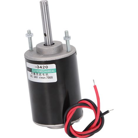24 V DC 30 W 3420 Hochgeschwindigkeits-Gleichstrommotor mit Permanentmagnet, Rechts- und Linkslauf, geräuscharm, 7000 U/min, schwarz (1/5)
