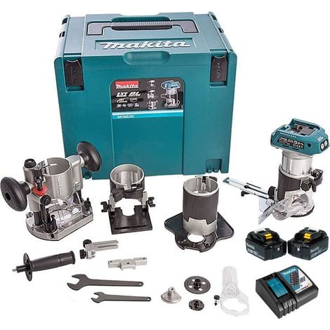 Rifilatore a batteria 18V Li-Ion BL (2x3,0 Ah) con accessori in valigetta Makpac - MAKITA DRT50RFJX3