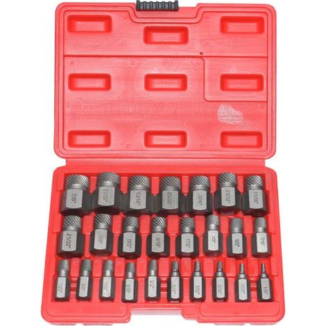 25 Pièces Extracteur de Vis Casse Endommagées, Extracteur de Boulon Goujon, Tourne a Gauche Extracteur pour Toutes Vos Réparations (1/5)
