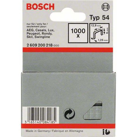 Bosch Flachdrahtklammer Typ 54, 12,9 x 1,25 x 6 mm -2609200218