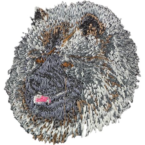 Spitz lobo, Keeshond: parche con forma de perro, parche bordado, decoración única para mochilas de Art-Dog (1/3)