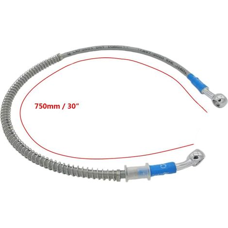 750mm 75cm Universal Moto Tuyau De Frein Tressé en Acier Hydraulique Frein Embrayage Huile Tuyau Tuyau De Conduite Compatible avec Motorcycle Pit Dirt Street Sport Bikes (1/5)