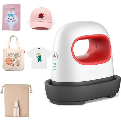 Mini heat press for printing t-shirts, small iron press machine with 3 heating modes for clothes, bags, hats (1/5)