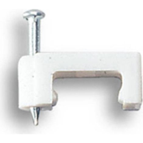 FISSACAVI PVC PIATTO C/CHIODO  8 MM CONF. 25 PZ