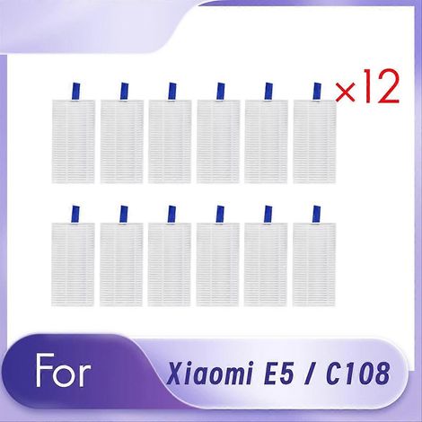 12er-Pack Reinigungsfilter für Xiaomi E5 / C108 Saugroboter – Zubehör und Ersatzteile