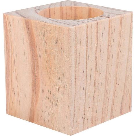 Rehausse-pieds de meubles en bois, rehausseur de pieds de table en bois massif (lot de 2, protection) (1/5)