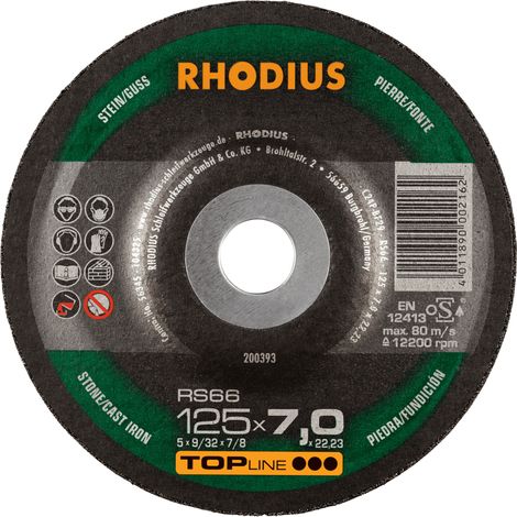 RHODIUS RS66, 25 Stück, 115 x 7,0 mm, Schruppscheibe (1/3)