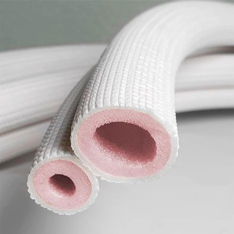 Tuyau Isolant en Mousse Extérieur, Rallonge de Tuyau, Ensemble de Protection de Ligne de Cuivre Flexible pour Mini-split AC et Équipement de Chauffage(10mmx6mmx1m) (1/5)