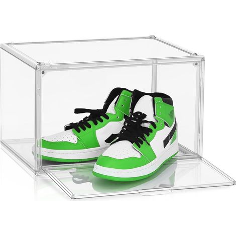 Boite De Rangement Pour Chaussures - Acrylique Transparente - Dimensions 36 x 27 x 22,5 cm - Porte Magnétique - Empilable - Pour Taille 45 - 1 Pièce (1/5)