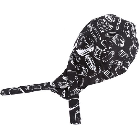 Ortviai Toque de Chef Pirate en Coton pour Personnel de Restauration – Style Élégant et Respirant, Réglable