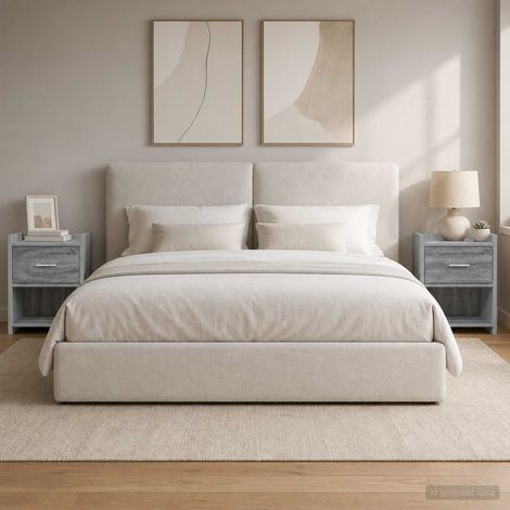 vidaXL Mesas de noche 2 uds. Sonoma gris 40 x 30 x 60 cm (1/5)