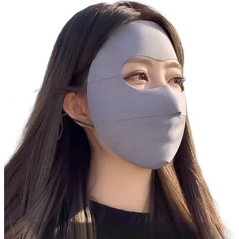 Masque solaire en soie glacée anti-UV avec protection UPF50+ et design respirant pour l'extérieur (1/5)
