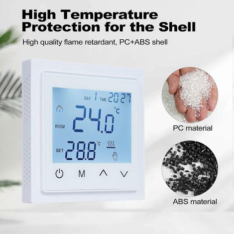 Intelligenter digitaler Thermostat 16A Fußbodenheizungs-Temperaturregler mit LED-Touchscreen