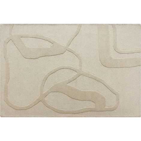 Tappeto taftato 100% lana 160 x 230 cm Beige 2200g/m² - ALINOR (1/2)