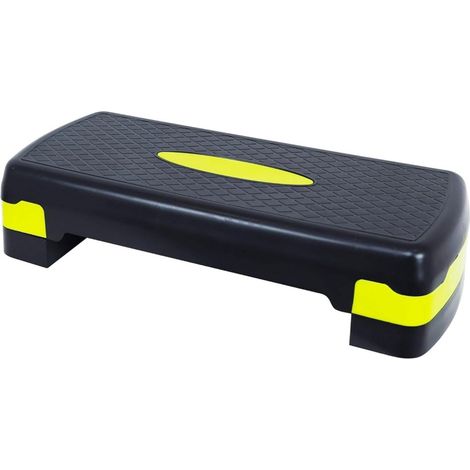 Verstellbarer Aerobic-Stepper schwarz/gelb (1/5)