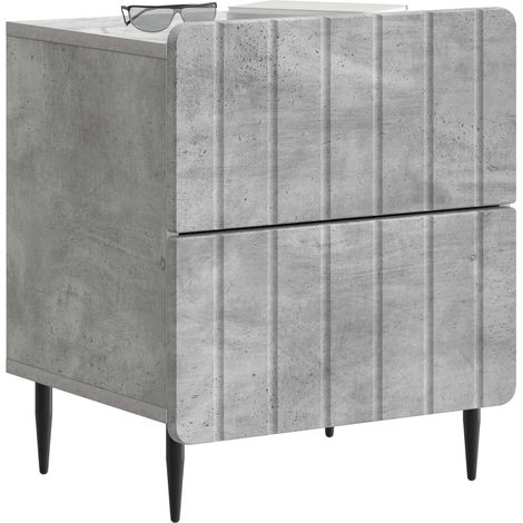 Maison Exclusive - Nachttisch Betongrau 43 x 34,5 x 49,5 cm Holzw