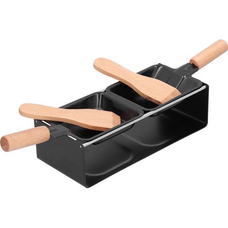 Four à fromage avec manche en bois, mini poêle antiadhésive de cuisine, poêle à griller portable pour beurre et fromage (1/5)