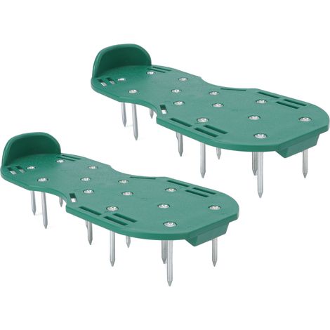 Chaussures à pointes pour gazon, à sangles à boucle triangulaire, pour aérateurs et scarificateurs de jardin. (1/5)