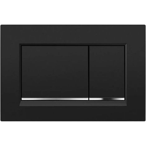 Gilt für Geberit Sigma20 (ehemals Sigma30) quadratische Betätigungsplatte für 2-Mengen-Spülung: mattschwarz lackiert, Easy-to-clean-Beschichtung, Chrom glänzend (115.883.14.1) (1/4)