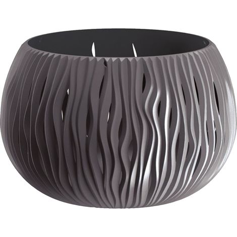 Prosperplast Blumentopf BOWL SANDY Anthrazit 23,8 cm