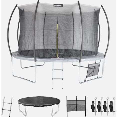 Trampolino 370cm rete interna con set di accessori