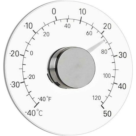 Thermomètre de fenêtre intérieur et extérieur, pas de pile nécessaire, cadran transparent, thermomètre météo (1/5)