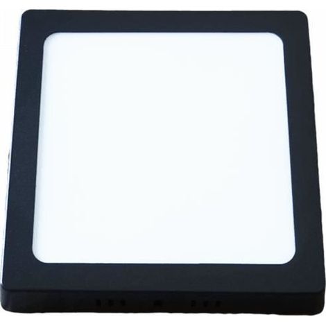 Plafonnier DOWNLIGHT Carré Noir 164x164 12W 4000K 900lm en saillie EC20283 ECO-LIGHT